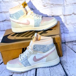 WMNS Air Jordan 1 Zoom Air Comfort High Pink Oxford Plum Fog